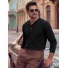 image:imageTACVASEN Mens Long Sleeve Henley Shirts 3Button Moisture Wicking Tee Solid Color Soft Basic Casual Tshirt01 Black