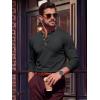 image:imageTACVASEN Mens Long Sleeve Henley Shirts 3Button Moisture Wicking Tee Solid Color Soft Basic Casual Tshirt01 Black