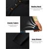 image:imageTACVASEN Mens Long Sleeve Henley Shirts 3Button Moisture Wicking Tee Solid Color Soft Basic Casual Tshirt01 Black