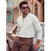 image:imageTACVASEN Mens Long Sleeve Henley Shirts 3Button Moisture Wicking Tee Solid Color Soft Basic Casual Tshirt02 White