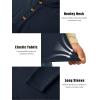 image:imageTACVASEN Mens Long Sleeve Henley Shirts 3Button Moisture Wicking Tee Solid Color Soft Basic Casual Tshirt03 Navy