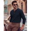 image:imageTACVASEN Mens Long Sleeve Henley Shirts 3Button Moisture Wicking Tee Solid Color Soft Basic Casual Tshirt03 Navy