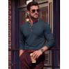 image:imageTACVASEN Mens Long Sleeve Henley Shirts 3Button Moisture Wicking Tee Solid Color Soft Basic Casual Tshirt03 Navy