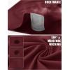 image:imageTACVASEN Mens Long Sleeve Henley Shirts 3Button Moisture Wicking Tee Solid Color Soft Basic Casual Tshirt04 Wine Red