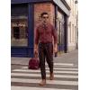 image:imageTACVASEN Mens Long Sleeve Henley Shirts 3Button Moisture Wicking Tee Solid Color Soft Basic Casual Tshirt04 Wine Red