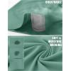 image:imageTACVASEN Mens Long Sleeve Henley Shirts 3Button Moisture Wicking Tee Solid Color Soft Basic Casual Tshirt05 Grey Green