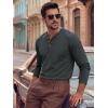 image:imageTACVASEN Mens Long Sleeve Henley Shirts 3Button Moisture Wicking Tee Solid Color Soft Basic Casual Tshirt08 Dark Grey