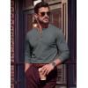 image:imageTACVASEN Mens Long Sleeve Henley Shirts 3Button Moisture Wicking Tee Solid Color Soft Basic Casual Tshirt08 Dark Grey