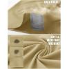 image:imageTACVASEN Mens Long Sleeve Henley Shirts 3Button Moisture Wicking Tee Solid Color Soft Basic Casual Tshirt09 Khaki