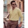 image:imageTACVASEN Mens Long Sleeve Henley Shirts 3Button Moisture Wicking Tee Solid Color Soft Basic Casual Tshirt09 Khaki
