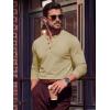 image:imageTACVASEN Mens Long Sleeve Henley Shirts 3Button Moisture Wicking Tee Solid Color Soft Basic Casual Tshirt09 Khaki
