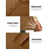 image:imageTACVASEN Mens Long Sleeve Henley Shirts 3Button Moisture Wicking Tee Solid Color Soft Basic Casual Tshirt10 Mud Brown