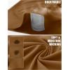 image:imageTACVASEN Mens Long Sleeve Henley Shirts 3Button Moisture Wicking Tee Solid Color Soft Basic Casual Tshirt10 Mud Brown