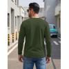 image:imageTACVASEN Mens Long Sleeve TShirts Casual Crewneck Pocket Tshirt Moisture Wicking Soft Plain Basic Classic Pullover TeeArmy Green