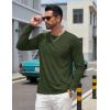 image:imageTACVASEN Mens Long Sleeve TShirts Casual Crewneck Pocket Tshirt Moisture Wicking Soft Plain Basic Classic Pullover TeeArmy Green
