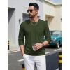 image:imageTACVASEN Mens Long Sleeve TShirts Casual Crewneck Pocket Tshirt Moisture Wicking Soft Plain Basic Classic Pullover TeeArmy Green