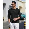 image:imageTACVASEN Mens Long Sleeve TShirts Casual Crewneck Pocket Tshirt Moisture Wicking Soft Plain Basic Classic Pullover TeeBlack