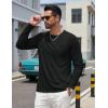 image:imageTACVASEN Mens Long Sleeve TShirts Casual Crewneck Pocket Tshirt Moisture Wicking Soft Plain Basic Classic Pullover TeeBlack