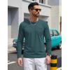 image:imageTACVASEN Mens Long Sleeve TShirts Casual Crewneck Pocket Tshirt Moisture Wicking Soft Plain Basic Classic Pullover TeeDark Teal