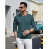 image:imageTACVASEN Mens Long Sleeve TShirts Casual Crewneck Pocket Tshirt Moisture Wicking Soft Plain Basic Classic Pullover TeeDark Teal