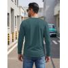 image:imageTACVASEN Mens Long Sleeve TShirts Casual Crewneck Pocket Tshirt Moisture Wicking Soft Plain Basic Classic Pullover TeeDark Teal