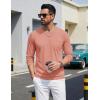 image:imageTACVASEN Mens Long Sleeve TShirts Casual Crewneck Pocket Tshirt Moisture Wicking Soft Plain Basic Classic Pullover TeeGray Pink