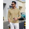 image:imageTACVASEN Mens Long Sleeve TShirts Casual Crewneck Pocket Tshirt Moisture Wicking Soft Plain Basic Classic Pullover TeeKhaki