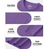 image:imageTACVASEN Mens Long Sleeve TShirts Casual Crewneck Pocket Tshirt Moisture Wicking Soft Plain Basic Classic Pullover TeeLight Purple