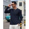image:imageTACVASEN Mens Long Sleeve TShirts Casual Crewneck Pocket Tshirt Moisture Wicking Soft Plain Basic Classic Pullover TeeNavy