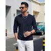 image:imageTACVASEN Mens Long Sleeve TShirts Casual Crewneck Pocket Tshirt Moisture Wicking Soft Plain Basic Classic Pullover TeeNavy