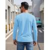 image:imageTACVASEN Mens Long Sleeve TShirts Casual Crewneck Pocket Tshirt Moisture Wicking Soft Plain Basic Classic Pullover TeeSky Blue