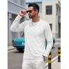 image:imageTACVASEN Mens Long Sleeve TShirts Casual Crewneck Pocket Tshirt Moisture Wicking Soft Plain Basic Classic Pullover TeeWhite