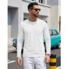 image:imageTACVASEN Mens Long Sleeve TShirts Casual Crewneck Pocket Tshirt Moisture Wicking Soft Plain Basic Classic Pullover TeeWhite