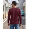 image:imageTACVASEN Mens Long Sleeve TShirts Casual Crewneck Pocket Tshirt Moisture Wicking Soft Plain Basic Classic Pullover TeeWine Red
