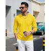 image:imageTACVASEN Mens Long Sleeve TShirts Casual Crewneck Pocket Tshirt Moisture Wicking Soft Plain Basic Classic Pullover TeeYellow
