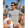 image:imageTACVASEN Mens Pocket TShirt UPF 80 Short Sleeve Soft Crew Neck Lightweight Tee Summer Casual Basic Plain Tshirts04 Light Grey