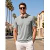 image:imageTACVASEN Mens Pocket TShirt UPF 80 Short Sleeve Soft Crew Neck Lightweight Tee Summer Casual Basic Plain Tshirts04 Light Grey