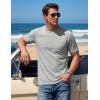 image:imageTACVASEN Mens Pocket TShirt UPF 80 Short Sleeve Soft Crew Neck Lightweight Tee Summer Casual Basic Plain Tshirts04 Light Grey