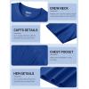 image:imageTACVASEN Mens Pocket TShirt UPF 80 Short Sleeve Soft Crew Neck Lightweight Tee Summer Casual Basic Plain Tshirts05 Royal Blue