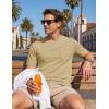 image:imageTACVASEN Mens Pocket TShirt UPF 80 Short Sleeve Soft Crew Neck Lightweight Tee Summer Casual Basic Plain Tshirts07 Khaki