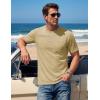 image:imageTACVASEN Mens Pocket TShirt UPF 80 Short Sleeve Soft Crew Neck Lightweight Tee Summer Casual Basic Plain Tshirts07 Khaki