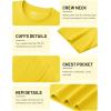 image:imageTACVASEN Mens Pocket TShirt UPF 80 Short Sleeve Soft Crew Neck Lightweight Tee Summer Casual Basic Plain Tshirts08 Yellow