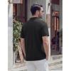 image:imageTACVASEN Mens Polo Shirts Short Sleeve 3 Buttons Casual Polo Cotton Pique TShirts Moisture Wicking Golf ShirtsBlack
