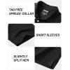 image:imageTACVASEN Mens Polo Shirts Short Sleeve 3 Buttons Casual Polo Cotton Pique TShirts Moisture Wicking Golf ShirtsBlack