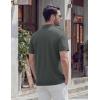 image:imageTACVASEN Mens Polo Shirts Short Sleeve 3 Buttons Casual Polo Cotton Pique TShirts Moisture Wicking Golf ShirtsDgrey
