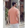 image:imageTACVASEN Mens Polo Shirts Short Sleeve 3 Buttons Casual Polo Cotton Pique TShirts Moisture Wicking Golf ShirtsGraypink
