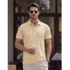 image:imageTACVASEN Mens Polo Shirts Short Sleeve 3 Buttons Casual Polo Cotton Pique TShirts Moisture Wicking Golf ShirtsLapricot