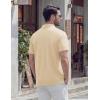 image:imageTACVASEN Mens Polo Shirts Short Sleeve 3 Buttons Casual Polo Cotton Pique TShirts Moisture Wicking Golf ShirtsLapricot