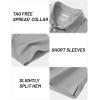 image:imageTACVASEN Mens Polo Shirts Short Sleeve 3 Buttons Casual Polo Cotton Pique TShirts Moisture Wicking Golf ShirtsLightgrey