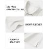 image:imageTACVASEN Mens Polo Shirts Short Sleeve 3 Buttons Casual Polo Cotton Pique TShirts Moisture Wicking Golf ShirtsWhite